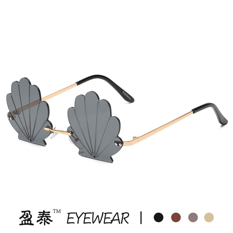 New flower frameless sunglasses European and American personality shell sunglasses cross-border catwalk street shooting sunglasses New flower frameless sunglasses European and American personality shell sunglasses cross-border catwalk street shooting sunglasses