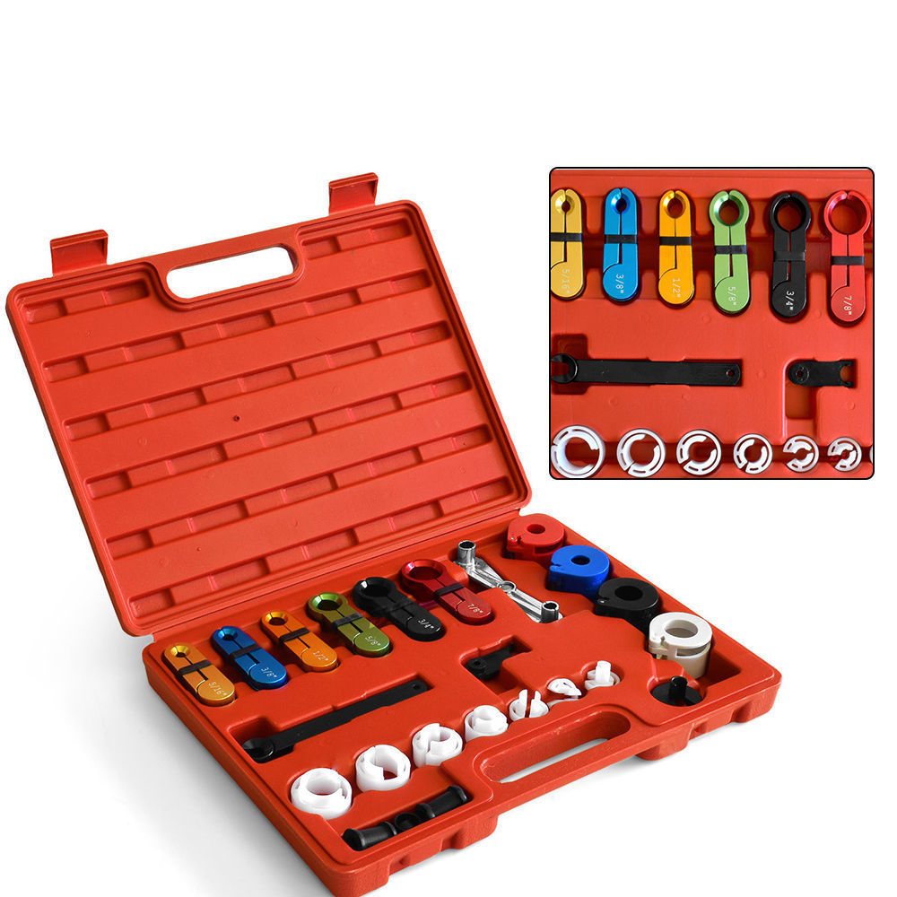 22pc 汽车空调冷气管拆卸工具组套，燃油管夹接头拆卸工具组套