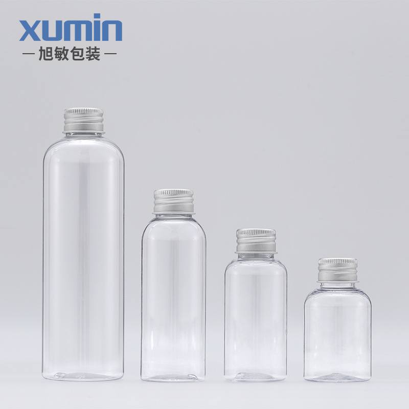 Botella dispensadora de agua tónica de 50-75 ml, botella de hidrosol de plástico de 100-250 ml, tapa de aluminio, botella dispensadora portátil Xumin
