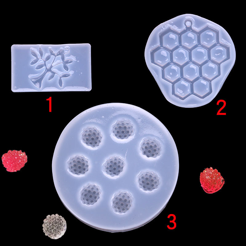 Espejo panal pequeño árbol forma fondant chocolate fondant anti-Real fruta frambuesa Mulberry decorativo epoxi molde de silicona