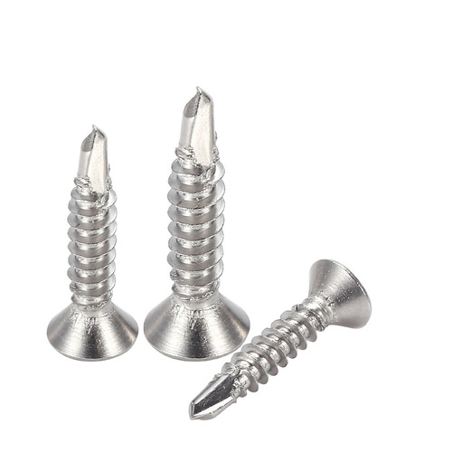 410 stainless steel cross countersunk head self-tapping drill tail screws blue zinc dovetail screws M4.2M4.8 manufacturer wholesale