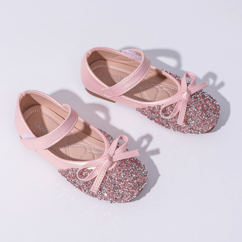 Zapatos de Princesa con Lentejuelas para Niñas, Otoño 2026, Zapatos de Cristal con Pedrería para Niñas, Zapatos Escolares, Zapatos Brillantes para Baile image 10