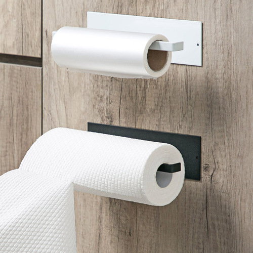 No punching paper towel rack bathroom kitchen paper hanging rack cling film storage rack wall hanging storage rack roll paper rack
