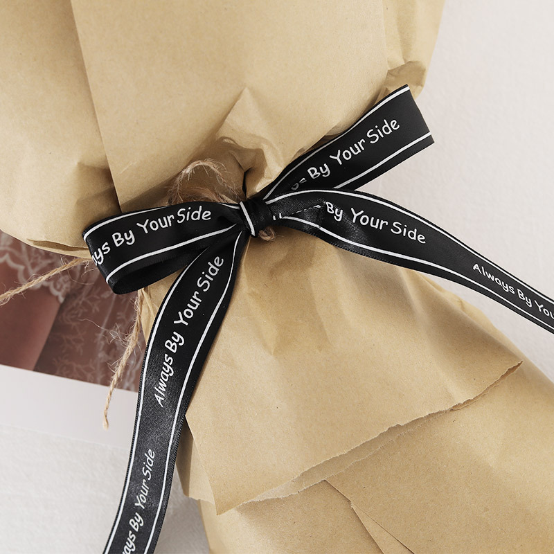 Cinta de embalaje de flores Cinta de impresión inglesa cinta de espera para hornear pastel cinta de embalaje floristería Accesorios Materiales