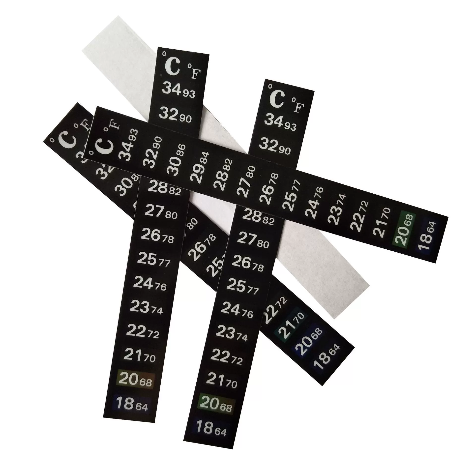 Aquarium, temperature measurement sticker, thermometer, horizontal version