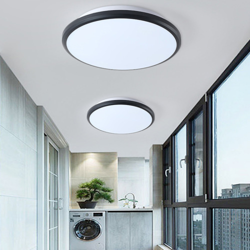 Simple three-proof bedroom ceiling lamp round ultra-thin eye protection living room restaurant balcony aisle Zhongshan factory lamp