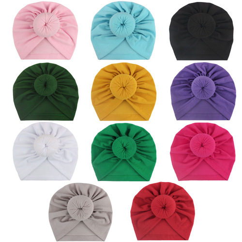 Baby and Kids Headband Cap Solid Color Knot Headband from India