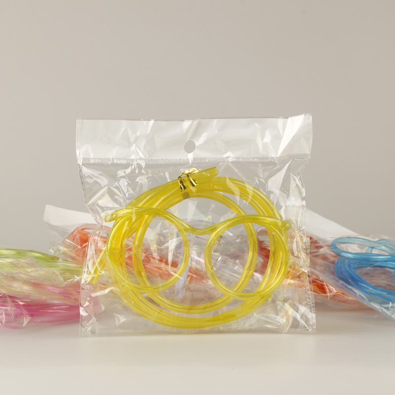 Paja creativa gafas barba paja loco divertido arte plástico paja