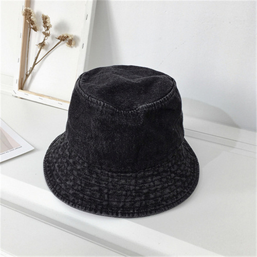 Korean style denim fisherman hat men and women spring and summer thin ins Japanese face-covering sun hat sun protection basin hat trend