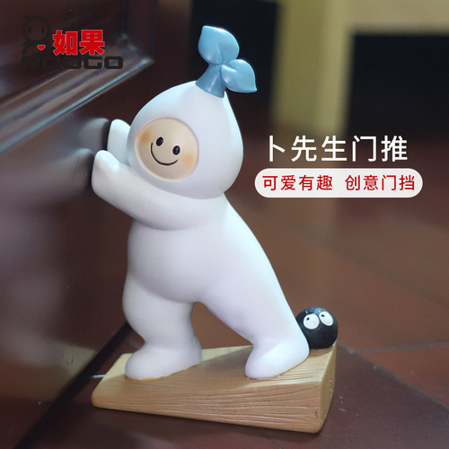 Cartoon radish resin door stopper home door stopper creative crafts ornaments door stop decoration wholesale