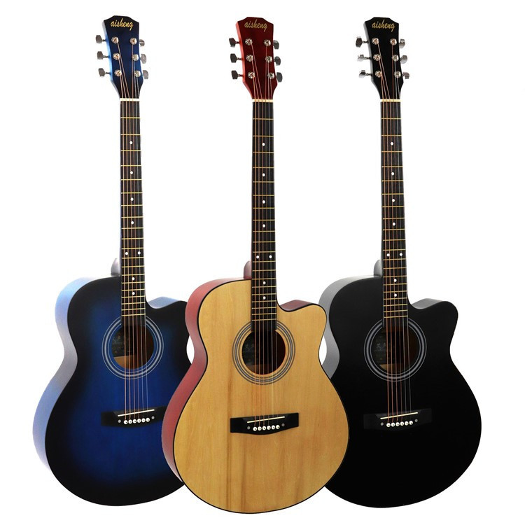 40inch All Basswood Plywood Guitar Wholesale Matte Folk Acoustic Guitar for Men and Women Beginners Entry-Level Piano Store Club