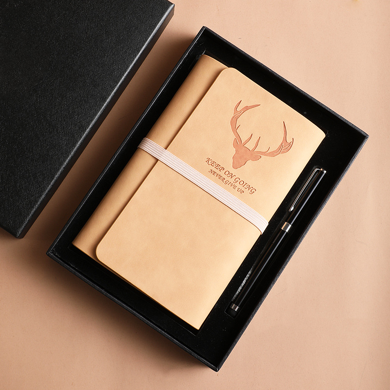 Khaki colored high-end gift box, set