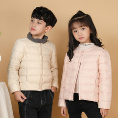 Wholesale children's down jackets, lightweight and short, suitable for inner wear and outer wear, for men and women, middle and large children's coats, 2021 autumn and winter.
