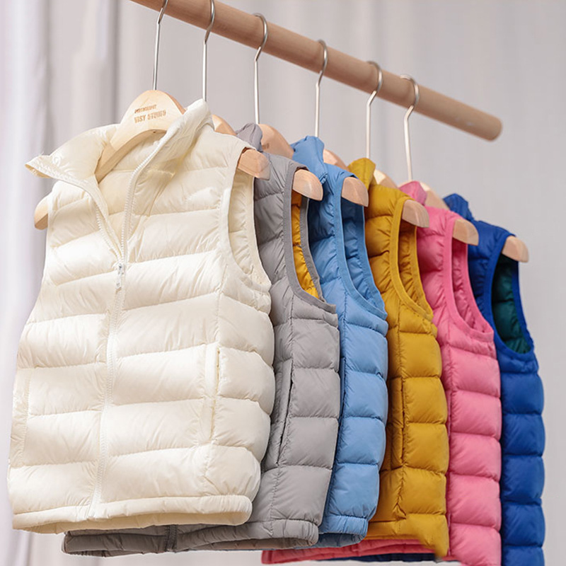 Judas Clothing Children's Boys' Girls' Winter Clothing Autumn and Winter Light Down Vest