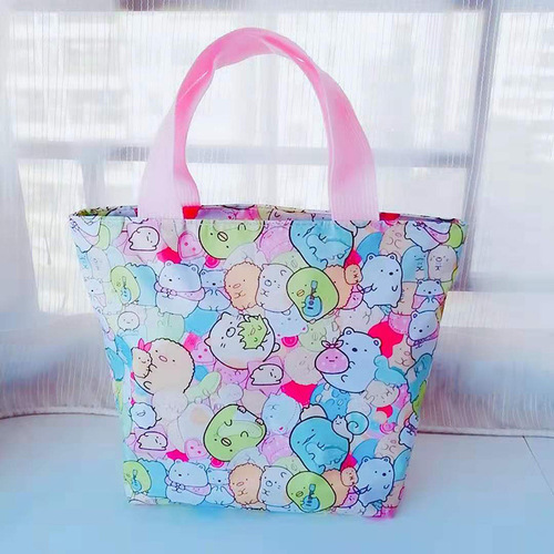Cartoon lightweight tote bag lunch box bag Sanyanzai Bread Shin-chan waterproof hand storage bag lunch bag
