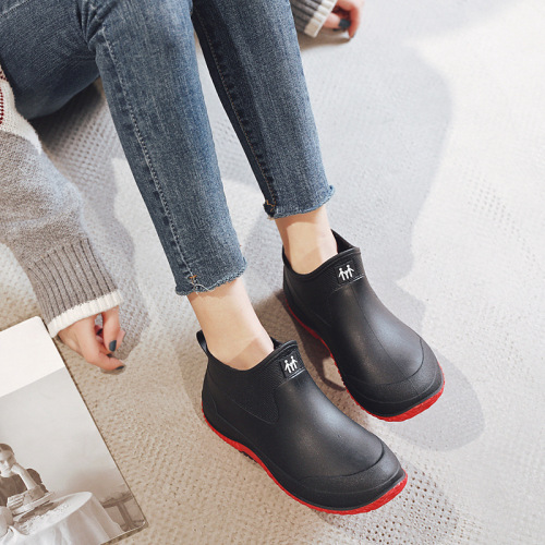[Dropshipping] Fashionable Couple Rain Boots Women's Non-Slip Waterproof Kitchen Rubber Shoes Men's Outdoor Fishing Car Wash Shoes