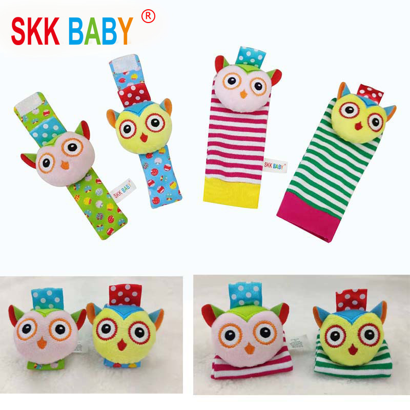 SKKBABY forma de animal del bebé correa de reloj de campana de timbre colorido pulsera bebé suministros de educación temprana