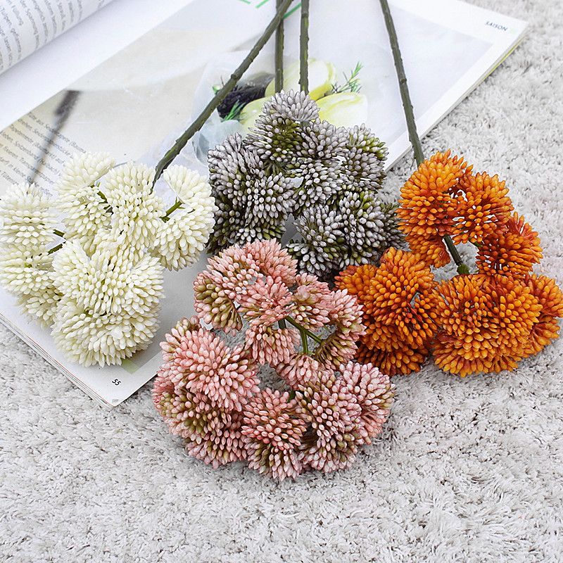 Retro Style Autumn-Colored Artificial Flowers for Home Decoration, Photography Props, and Wedding Settings