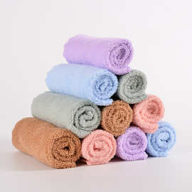 高密珊瑚绒小方巾30*30儿童洗脸擦手巾厨房抹布清洁巾幼儿园方巾