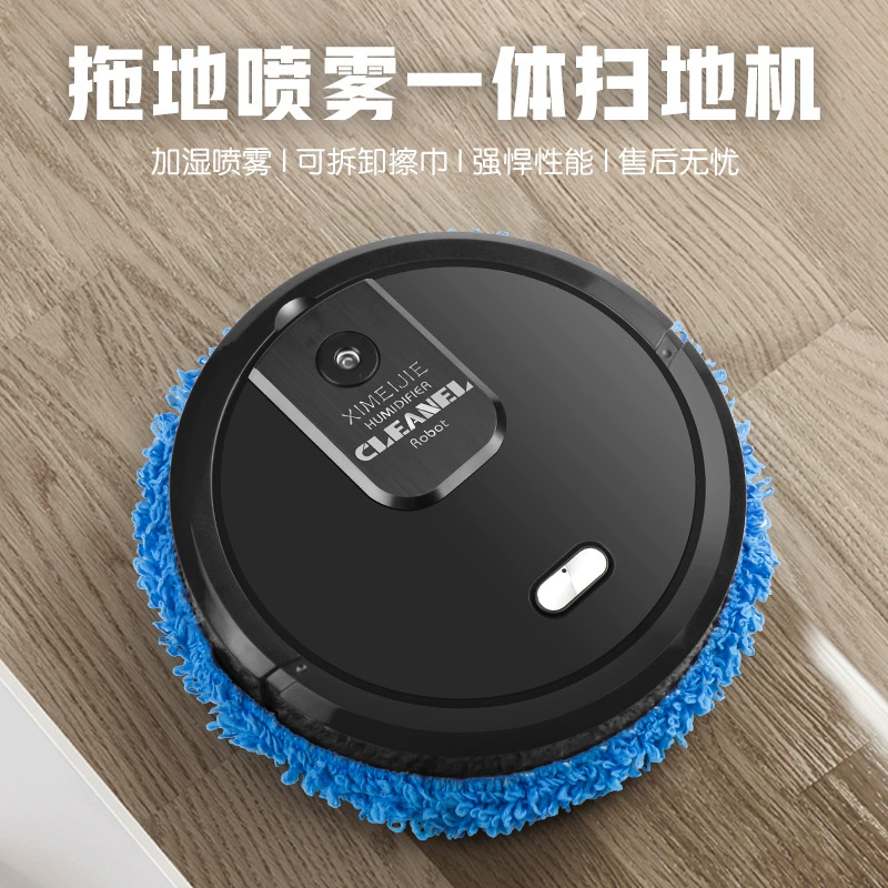 Robot Vacuum Cleaner, Smart Humidifying Mop with Purple UV Light, Compact 36.5×27.5×8 cm
