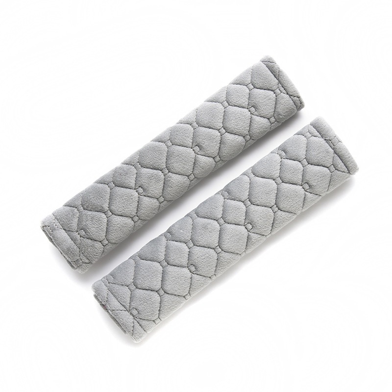 Qìchē – Quilted Lattice Shoulder Seat belt shoulder pad - gray-2765cm