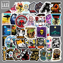 50张卡通欧美复古防水贴纸平板电脑车身贴摩托汽车旅行箱装饰贴纸