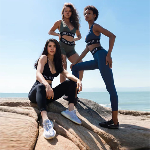 Cross-border Western and Eastern New Fitness Beautiful Back Bra Women's No-Wire Running Yoga Sports Backless Bra