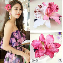 夏威夷泰国兰花发夹新娘伴娘盘发头花网红沙滩度假拍照花E18