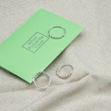 S925纯银可转动抗焦虑可调节跨境亚马逊穿珠子戒指指环