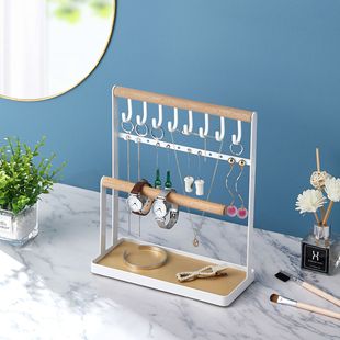 Cross-border spot hook jewelry rack mobile phone jewelry glasses display rack desktop metal three-layer display rack