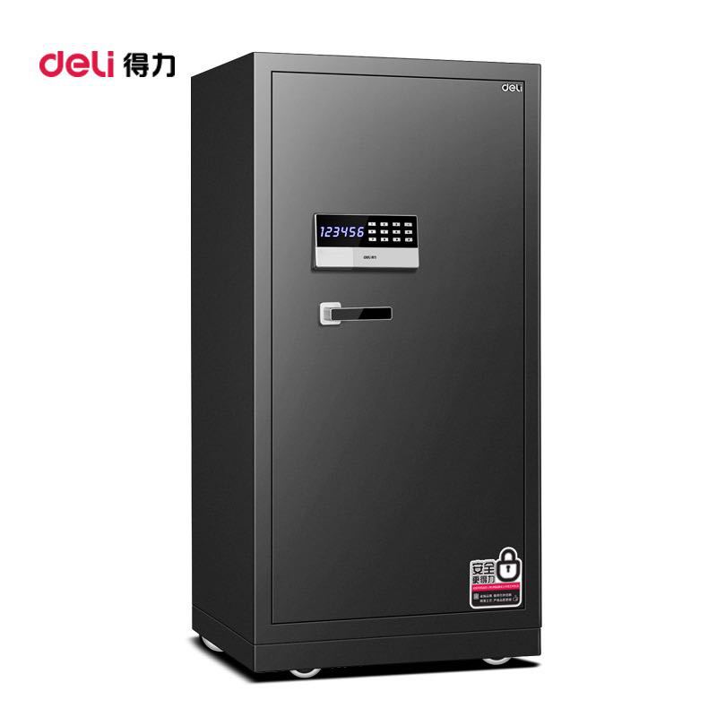 Caja Fuerte Electrónica Antirrobo Deli 3659A 1.2 m de Acero con Alarma para Hogar y Oficina