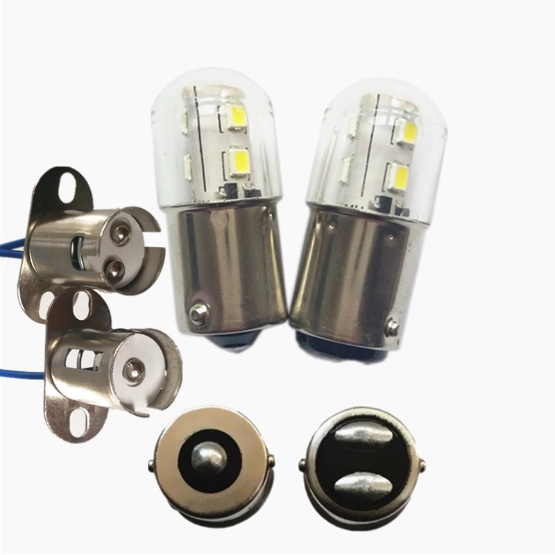 Straight tube light bulb, LED machine tool equipment tri-color alarm light bulb, 24V instrument indicator light bulb