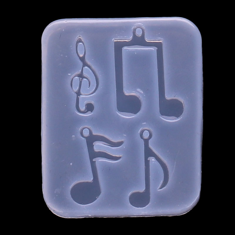 Espejo de cristal epoxi alas con agujeros nota espárragos molde DIY Deer joyería pendientes hechos a mano material Accesorios