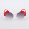 Children's glasses solar-powered, decorations, sun protection cream, new collection, Korean style, flowered, UF-protection