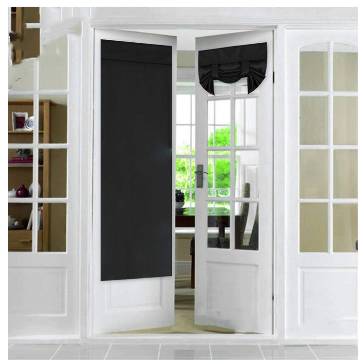 French door curtain shading curtain folding curtain double door curtain solid color curtain folding curtain 2 pieces