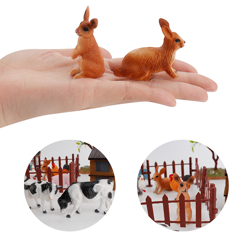 Exportación transfronteriza simulación de los niños Casa de La Granja escena modelo animal traje de mesa de arena DIY adornos estáticos creativos