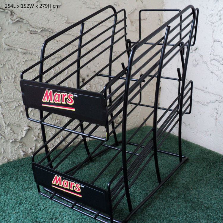 加工生产 金属台式糖果展示架 多层铁线篮架 巧克力棒可乐展示架