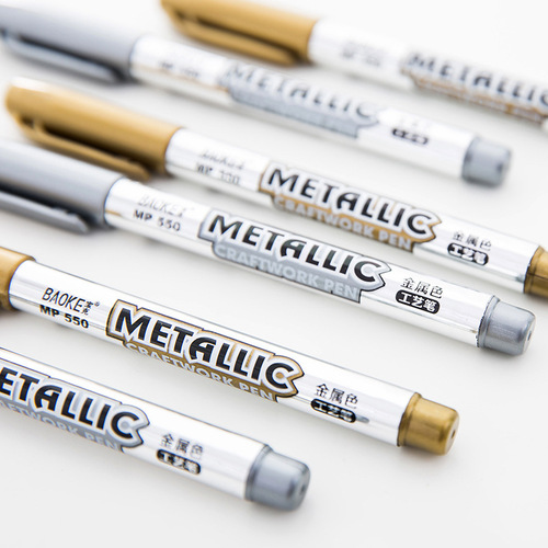 Boomerang 550 Gold and Silver Metallic Gel Pen Office Writing Signature Calligraphy Gold Craft Pen Set Wholesale