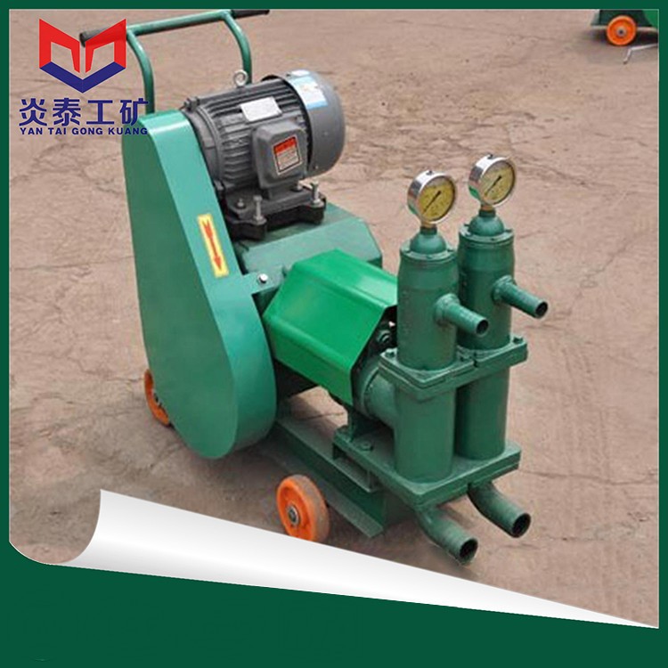 活塞注浆泵单双缸水泥灰浆地基加固砂浆水玻璃HJB6灌浆输送压浆机