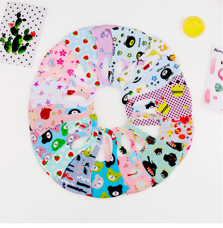 Máscara negra para hombres y mujeres Celebridad de Internet mismo estilo a prueba de sol transpirable lavable válvula de respiración de algodón dibujos animados para niños máscara a prueba de sol