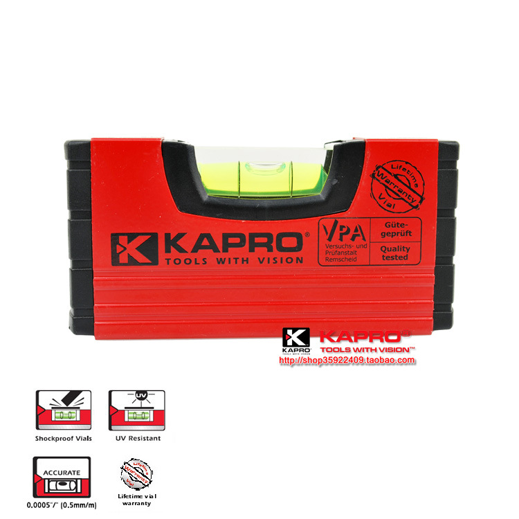 KAPRO迷你方管水平尺246【10厘米】金属管体以色列开普路/嘉宝