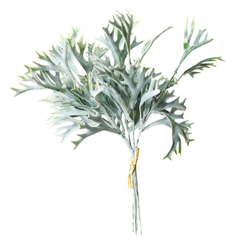 Green plant artificial flowers flocked staghorn decorations artificial flowers manufacturer wholesale wedding INS style cross-border YC1048