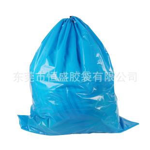 Large Drawstring Garbage Bag Airport Community Wraping Rope Printing Waste Bag Drawstring Garbage Bag