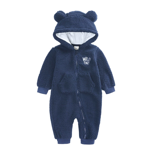 Sapphire blue puff velvet hoodie