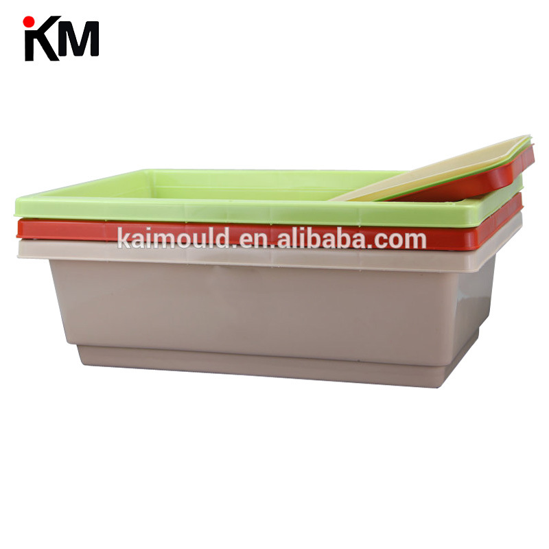 【塑胶模具】塑料方形盆栽花盆 PP材质花盆注塑模具开发注塑