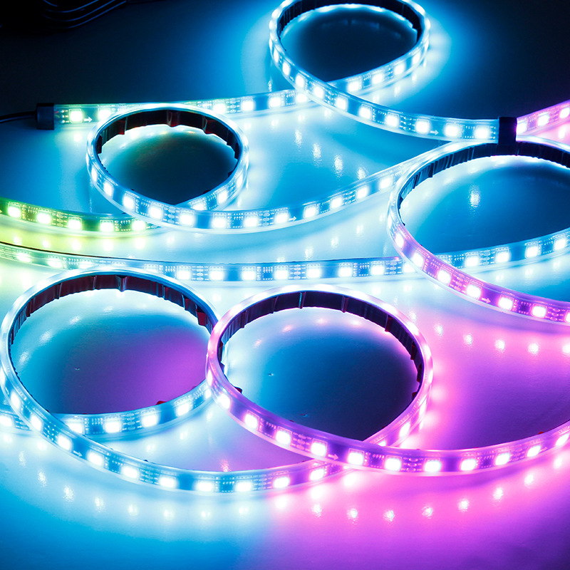 Nuevo coche faro teléfono móvil LED modificado barra de luz Bluetooth RGB un soporte 20 Control Remoto streamer chasis Luz