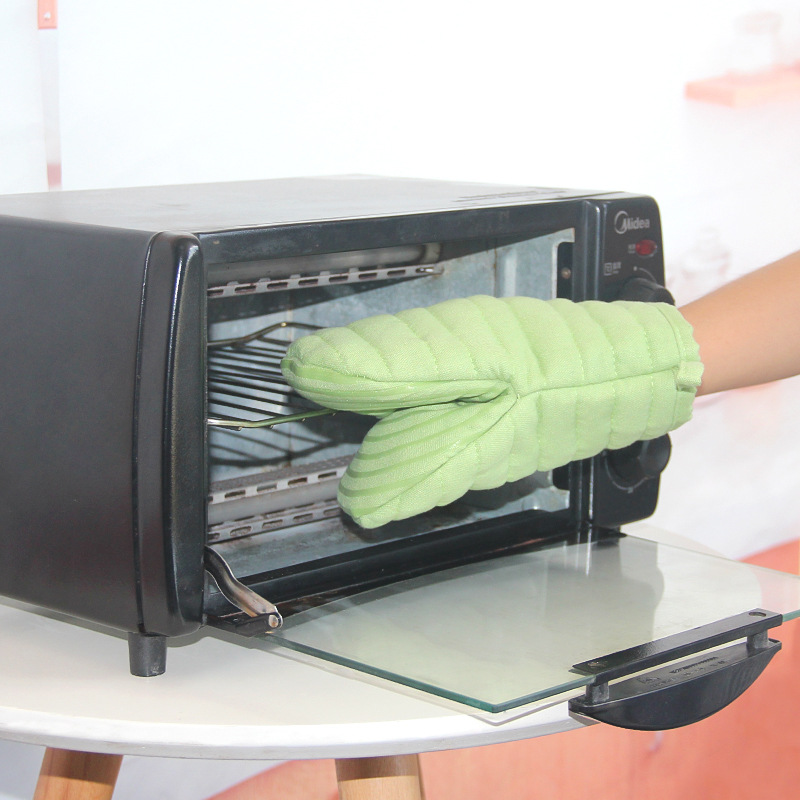 Cruz-frontera antideslizante silicona aislada clip de guante cocina especial horno de microondas anti-scald espesado hornear guantes de goma