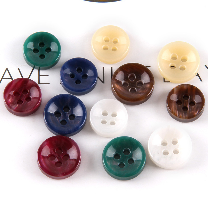 High-end Korean-style Fashion Shirt Button Resin Bowl-shaped Green Fuchsia Shirt Button Sweater Button