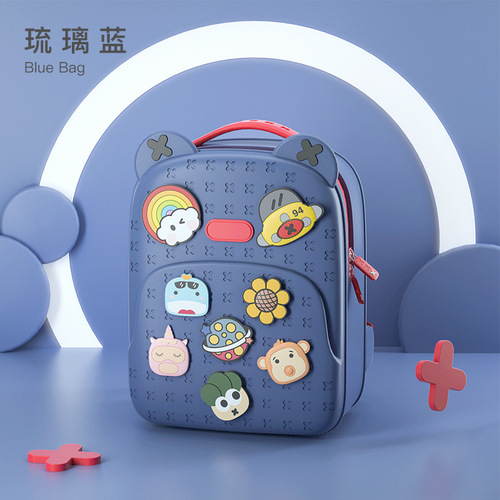 Light and trendy baby backpack children's DIY pattern bag spine protection and burden reduction kindergarten primary school student school bag gift