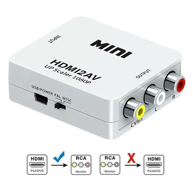 Конвертер HDMI в AV HDMI2AV HDMI в RCA HDMI, коммутатор 1080P, оптовая продажа с завода